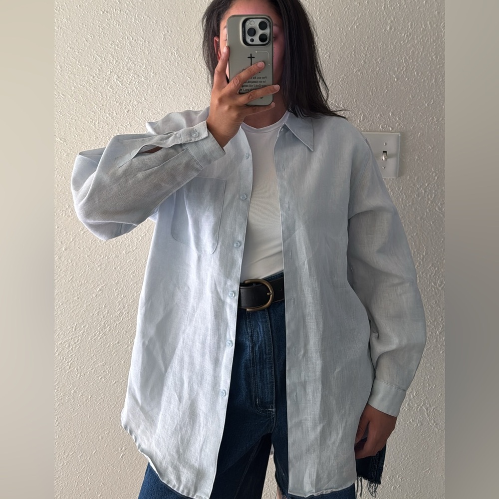 Irish linen button down